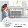 imageLG 18000 BTU Window Air Conditioner 230208V Cools 1000 SqFt 25 x 40 Room Size Quiet Operation Electronic Control with Remote 3 Cooling amp Fan Speeds Auto Restart WhiteWhite
