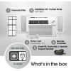 imageLG 18000 BTU Window Air Conditioner 230208V Cools 1000 SqFt 25 x 40 Room Size Quiet Operation Electronic Control with Remote 3 Cooling amp Fan Speeds Auto Restart WhiteWhite