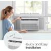 imageLG 18000 BTU Window Air Conditioner 230208V Cools 1000 SqFt 25 x 40 Room Size Quiet Operation Electronic Control with Remote 3 Cooling amp Fan Speeds Auto Restart WhiteBright White