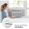 imageLG 18000 BTU Window Air Conditioner 230208V Cools 1000 SqFt 25 x 40 Room Size Quiet Operation Electronic Control with Remote 3 Cooling amp Fan Speeds Auto Restart WhiteWhite