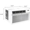 imageLG 18000 BTU Window Air Conditioner 230208V Cools 1000 SqFt 25 x 40 Room Size Quiet Operation Electronic Control with Remote 3 Cooling amp Fan Speeds Auto Restart WhiteWhite