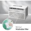 imageLG 18000 BTU Window Air Conditioner 230208V Cools 1000 SqFt 25 x 40 Room Size Quiet Operation Electronic Control with Remote 3 Cooling amp Fan Speeds Auto Restart WhiteWhite
