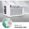 imageLG 18000 BTU Window Air Conditioner 230208V Cools 1000 SqFt 25 x 40 Room Size Quiet Operation Electronic Control with Remote 3 Cooling amp Fan Speeds Auto Restart WhiteWhite
