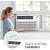 imageLG 18000 BTU Window Air Conditioner 230208V Cools 1000 SqFt 25 x 40 Room Size Quiet Operation Electronic Control with Remote 3 Cooling amp Fan Speeds Auto Restart WhiteBright White