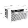 imageLG 18000 BTU Window Air Conditioner 230208V Cools 1000 SqFt 25 x 40 Room Size Quiet Operation Electronic Control with Remote 3 Cooling amp Fan Speeds Auto Restart WhiteWhite