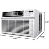 imageLG 18000 BTU Window Air Conditioner 230208V Cools 1000 SqFt 25 x 40 Room Size Quiet Operation Electronic Control with Remote 3 Cooling amp Fan Speeds Auto Restart WhiteWhite