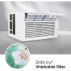 imageLG 18000 BTU Window Air Conditioner 230208V Cools 1000 SqFt 25 x 40 Room Size Quiet Operation Electronic Control with Remote 3 Cooling amp Fan Speeds Auto Restart WhiteWhite