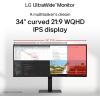 imageLG 34U650AB 34inch UltraWide WQHD 3440 x 1440 IPS Curved Wide Computer Monitor 100Hz HDR10 Builtin Speaker HDMI DisplayPort USB TypeC PD 96W TiltHeightSwivel Adjustable Stand Black