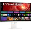 imageLG 37U730SAW 37inch Smart 4K UHD 3840 x 2160 IPS Computer Monitor 60Hz HDR10 webOS Builtin Speaker Airplay 2 Screen Share HDMI USB TypeC PW 65W TiltHeightSwivel Stand White