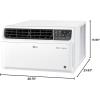 imageLG 8000 BTU Dual Inverter Smart Window Air Conditioner 115V Cools 340 Sq Ft for Bedroom Living Room Apartment Quiet Energy Star works with LG ThinQ Amazon Alexa and Hey Google WhiteBright White