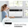 imageLG 8000 BTU Dual Inverter Smart Window Air Conditioner 115V Cools 340 Sq Ft for Bedroom Living Room Apartment Quiet Energy Star works with LG ThinQ Amazon Alexa and Hey Google WhiteBright White