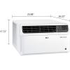 imageLG 8000 BTU Dual Inverter Smart Window Air Conditioner 115V Cools 340 Sq Ft for Bedroom Living Room Apartment Quiet Energy Star works with LG ThinQ Amazon Alexa and Hey Google WhiteWhite