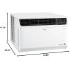 imageLG 8000 BTU Dual Inverter Smart Window Air Conditioner 115V Cools 340 Sq Ft for Bedroom Living Room Apartment Quiet Energy Star works with LG ThinQ Amazon Alexa and Hey Google WhiteBright White
