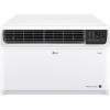 imageLG 8000 BTU Dual Inverter Smart Window Air Conditioner 115V Cools 340 Sq Ft for Bedroom Living Room Apartment Quiet Energy Star works with LG ThinQ Amazon Alexa and Hey Google WhiteBright White