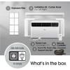 imageLG 8000 BTU Dual Inverter Smart Window Air Conditioner 115V Cools 340 Sq Ft for Bedroom Living Room Apartment Quiet Energy Star works with LG ThinQ Amazon Alexa and Hey Google WhiteWhite