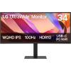 imageLG 34U650AB 34inch UltraWide WQHD 3440 x 1440 IPS Curved Wide Computer Monitor 100Hz HDR10 Builtin Speaker HDMI DisplayPort USB TypeC PD 96W TiltHeightSwivel Adjustable Stand Black