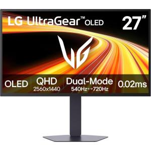 image27GX790BB 27 Ultragear QHD 3440 x 1440 OLED Gaming Monitor Dual ModeQHD 540Hz HD 720Hz 002ms TrueBlack 500 NVIDIA GSync Compatible AMD FreeSync Premium Pro DisplayPort 21 USBC Black