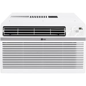imageLG 18000 BTU Window Air Conditioner 230208V Cools 1000 SqFt 25 x 40 Room Size Quiet Operation Electronic Control with Remote 3 Cooling amp Fan Speeds Auto Restart WhiteWhite