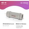 imageLG xboom Grab by william Portable Outdoor Bluetooth Speaker for Sports and Athletes up to 20 Hours IP67 Dust and Water Resistant Adjustable Carrying Straps Perfect for Biking and Hiking Gray
