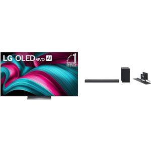 imageLG 83Inch Class OLED evo AI 4K C5 Series Smart TV OLED83C5PUA 2025 SC9S 313Channel Perfect Matching Soundbar 2024 Model77 Inches