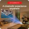 imageLG CineBeam Q HU710PB 4K Smart Portable Projector with Auto Screen Adjustment Auto Focus RGB Laser Up to 154 DCIP3 4500001 Contrast Ratio Builtin Speakers HDR10 HDMI USB HID